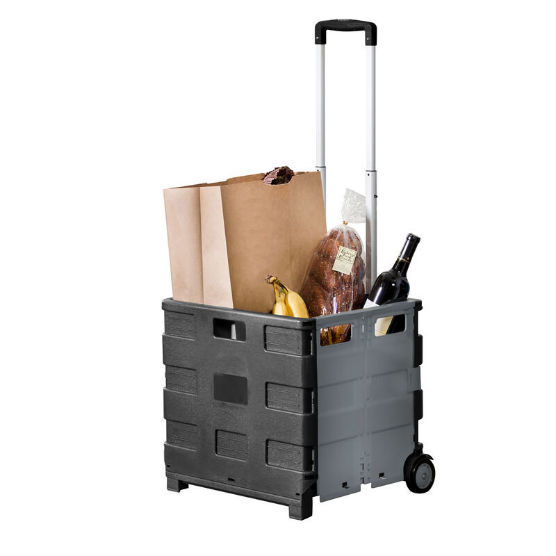 Honey Can Do Fold-Up Rolling Storage Cart with Handle image number 1