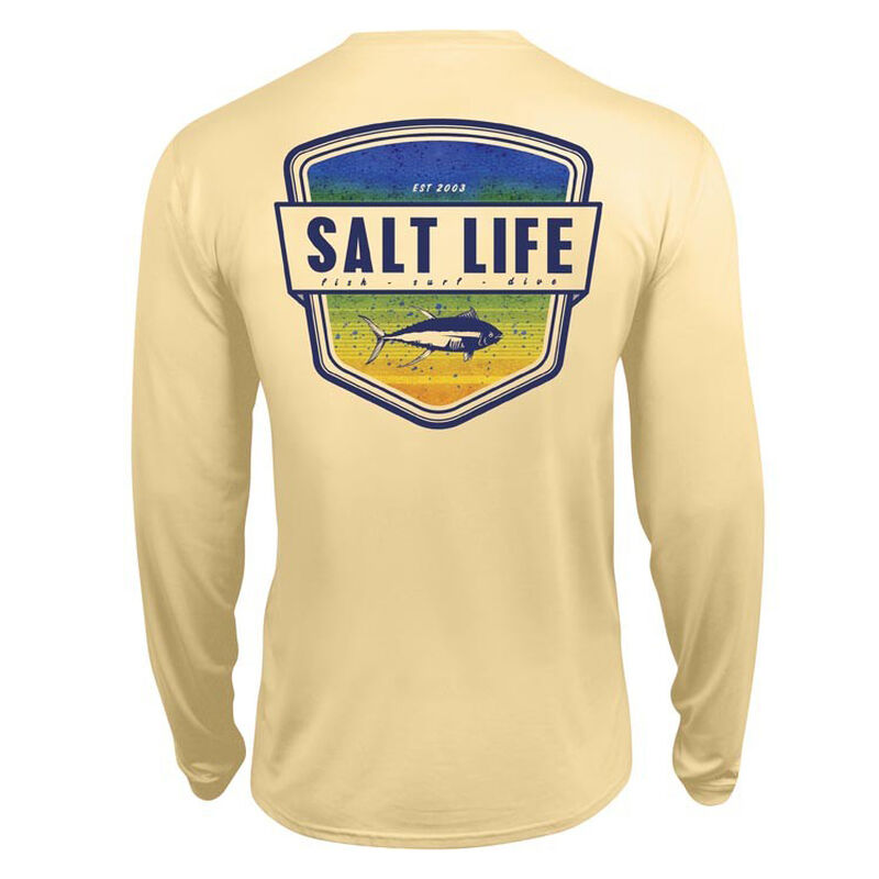 Salt Life Men&rsquo;s Electric Skinz Badge Performance Long-Sleeve Pocket Tee image number 2
