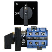 Blue Sea AC Source Selection Rotary Switch: 3 Sources, 2 Poles, 3+OFF Positions