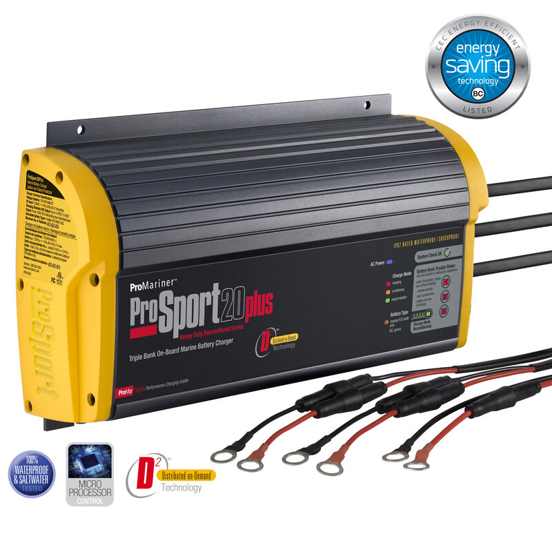 ProMariner ProSport Generation 3 Marine Battery Charger, 20-Amp/Triple Bank image number 1