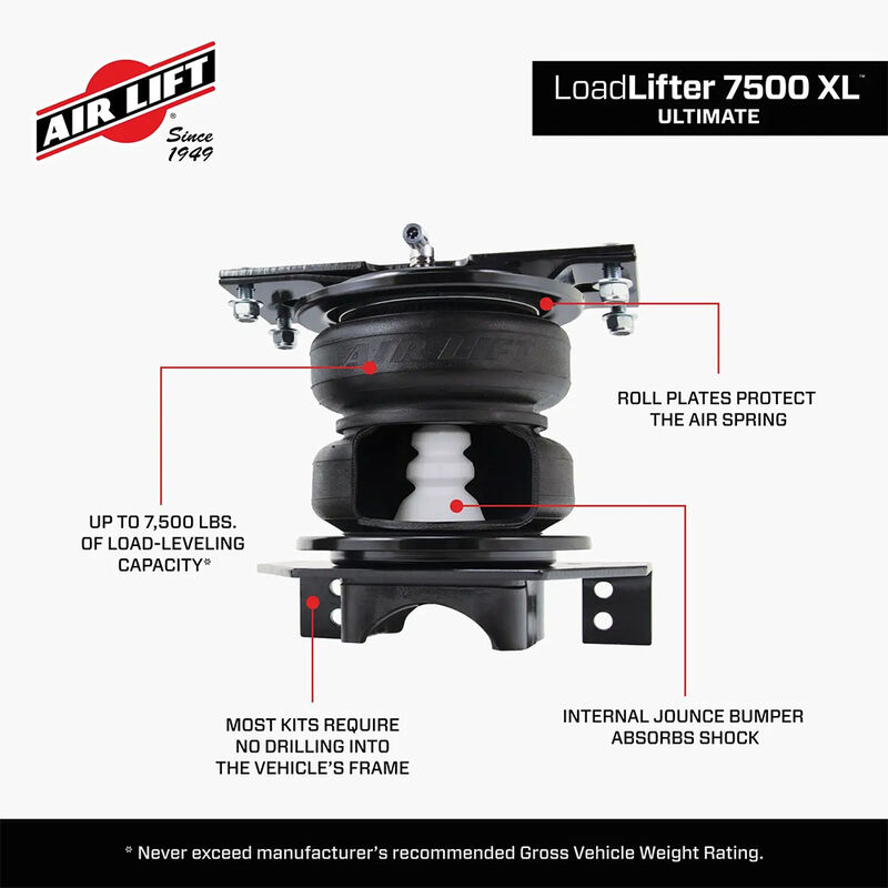 Air Lift 57541 LoadLifter 7500 XL Ultimate Air Spring Kit image number 3