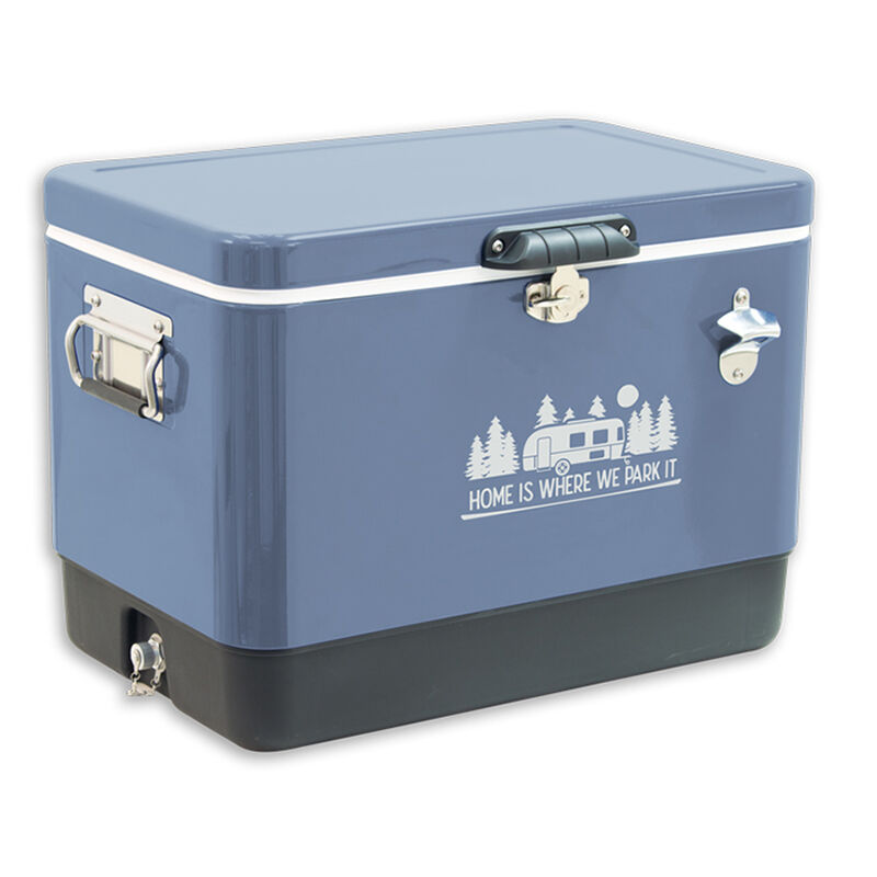 Home Is Where We Park It 54-Quart Stainless Steel Cooler image number 1