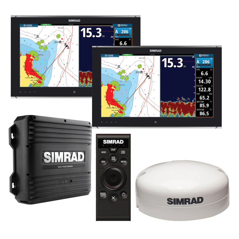 Simrad NSO evo2 Dual 19" Multi-Touch Monitor Bundle image number 1