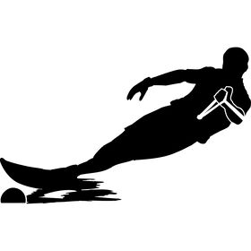 Slalom Skier Vinyl Decal