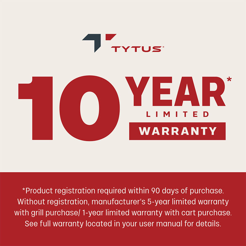 TYTUS Emberwood Pizza Oven with Grill and Prep Cart and Cover image number 8