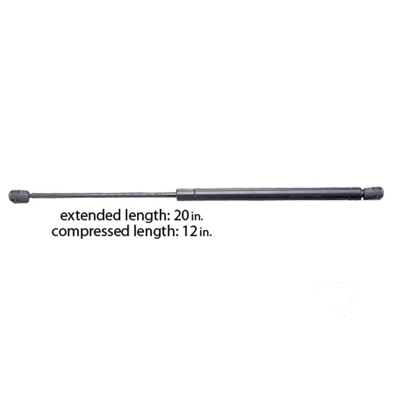 Black Powder-Coated Gas Lift Springs - 20"L extended, withstands 60 lbs. image number 1