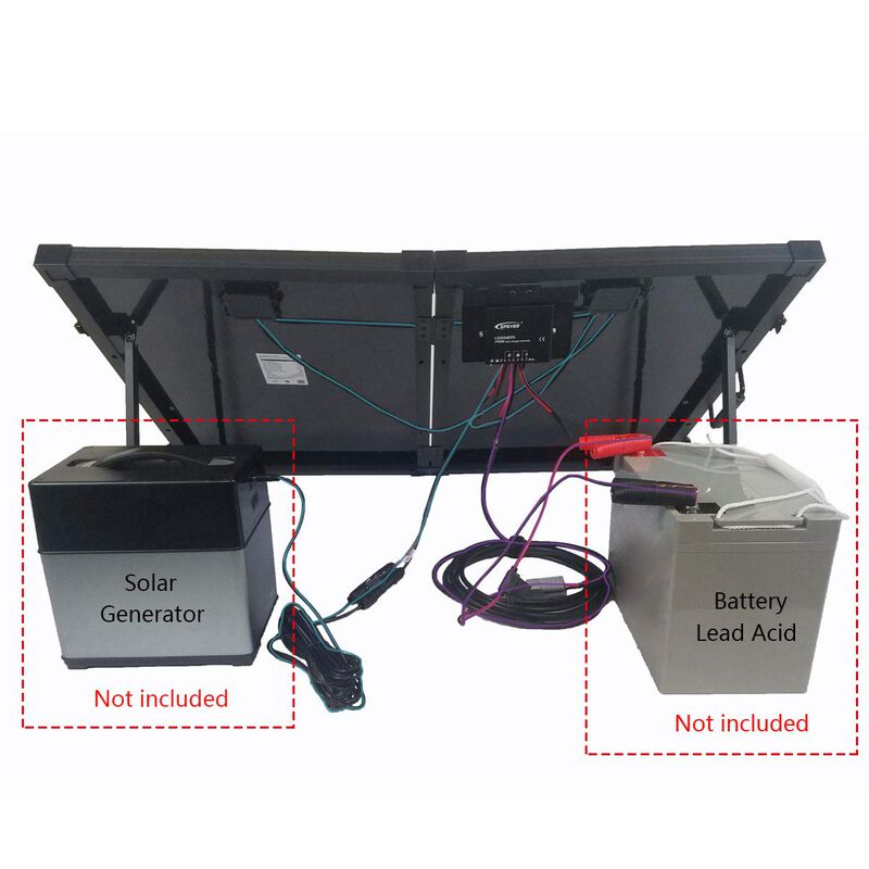 ACOPOWER 100W Foldable Solar Panel Kit wit Charge Controller image number 4
