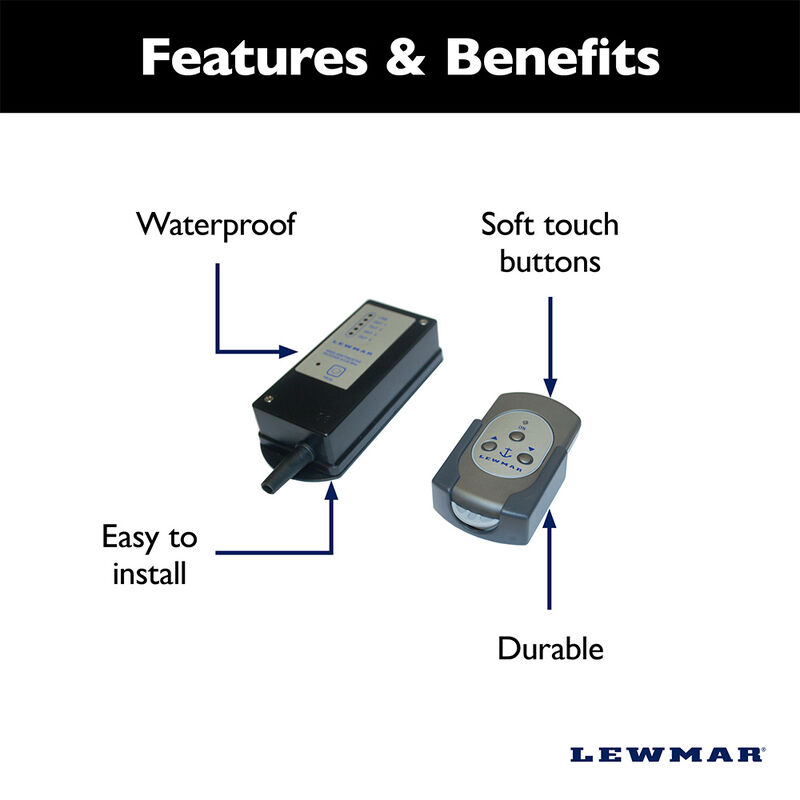 Lewmar 3-Button Windlass Wireless Remote Kit image number 2