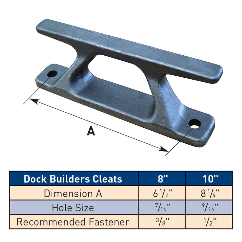 Dock Edge 8" Angled Dock Builder Cleat image number 3