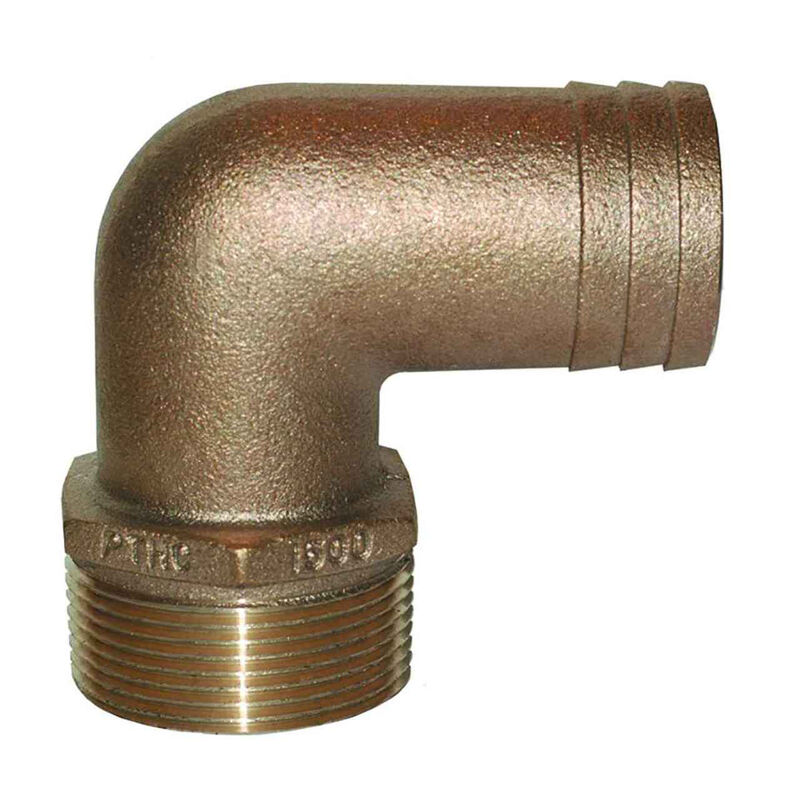 Groco 90° Standard Flow Elbow Bronze Fitting – 1-1/4” NPT x 1-1/4" I.D. image number 1