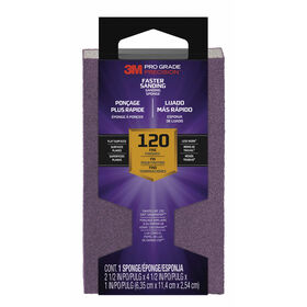 3M Pro Grade Precision Block Sanding Sponge, 120-grit