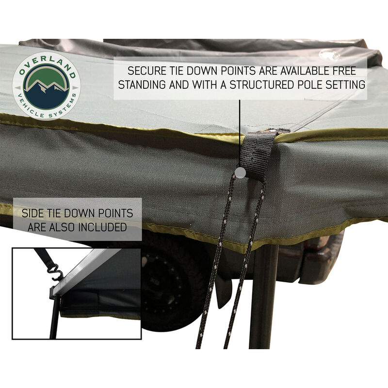 Overland Vehicle Systems 270 Driver Side Awning with Bracket Kit for Mid-to-High Roofline Vans image number 14