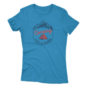 Points North Women&rsquo;s Camping Leads To Drinking Short-Sleeve Tee