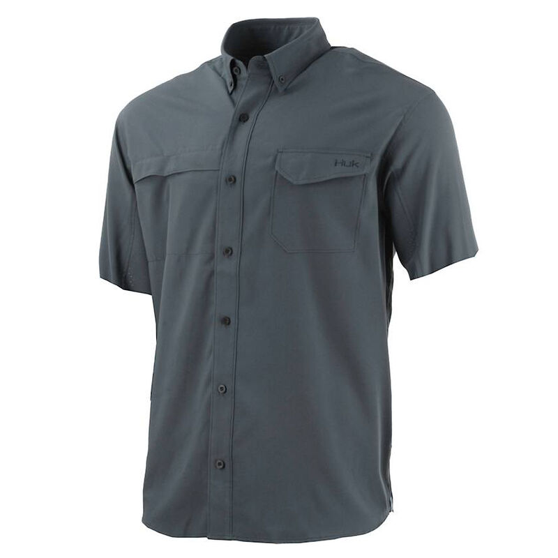 Huk Tide Point Woven Solid Button-Down Shirt image number 1