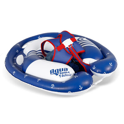 Aqua Leisure 3-Point Harness Baby Pool Float w/ Adjustable Seat - Blue