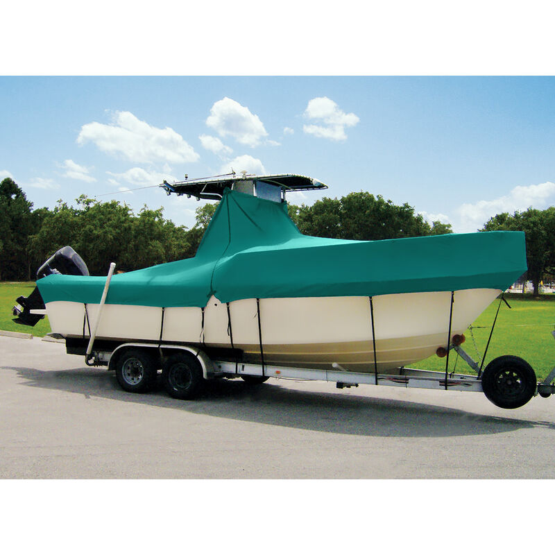 Trailerite Hot Shot Cover for T-Top Center Console O/B Cover, Pacific Blue (23'5" - 24'4" Cl X 102" B) image number 2