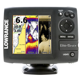 Lowrance Elite-5 HDI Fishfinder/Chartplotter With Suncover