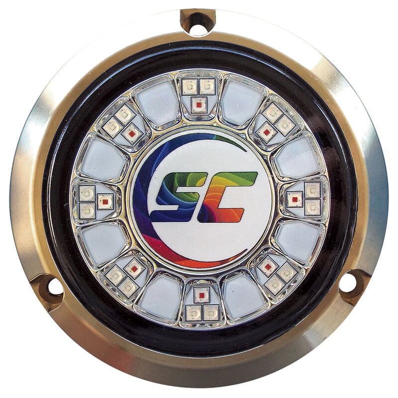 Shadow-Caster Full Color-Changing Bronze Underwater Light – 24 LEDs, RGB Multi-Color image number 1