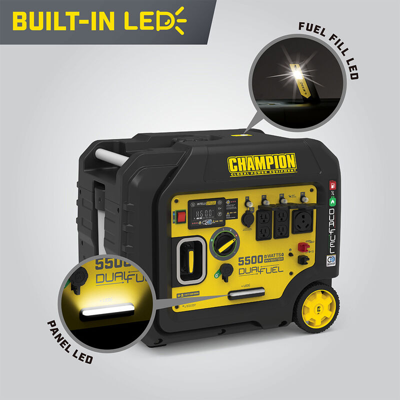 Champion 5500-Watt Dual Fuel Inverter Generator with CO Shield image number 7