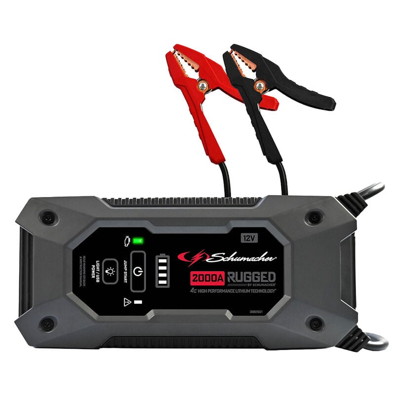Schumacher SL1612 Rugged Lithium Portable Power Pack and 2000A 12V Jump Starter