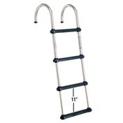 Overton's Removable Telescoping Pontoon Boat Ladder 4-Step
