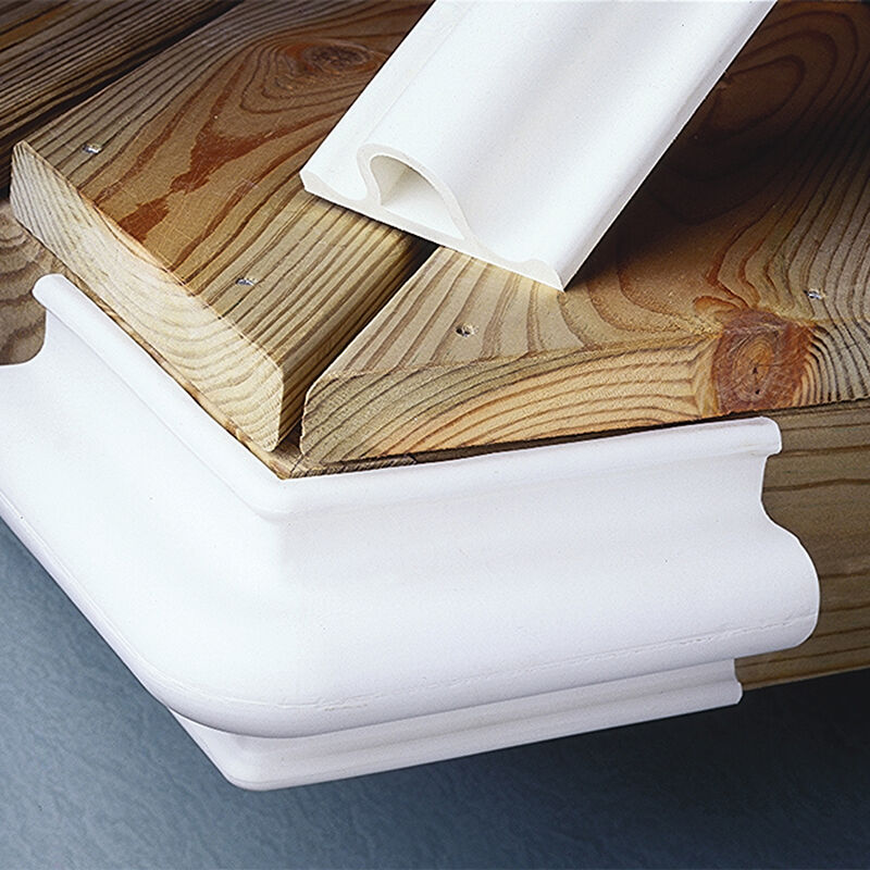 EPDM Dock Corner Guard White 3-1/2" x 6" image number 1