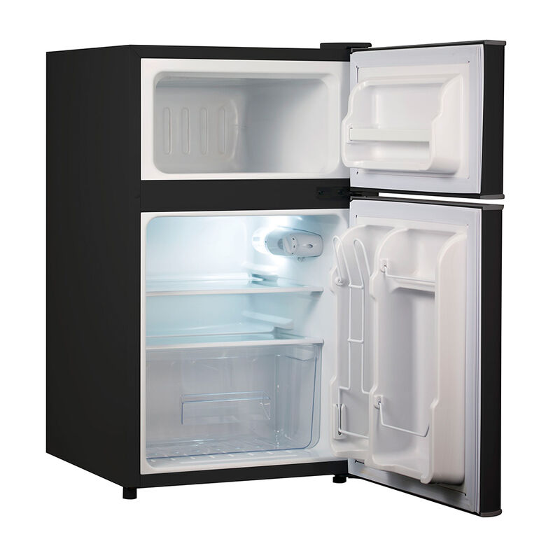Black+Decker 3.1 cu. ft. 2-Door Mini Fridge with Freezer, Black image number 4
