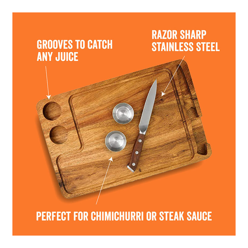 Yukon Glory Acacia Wood Steak Board Set image number 3