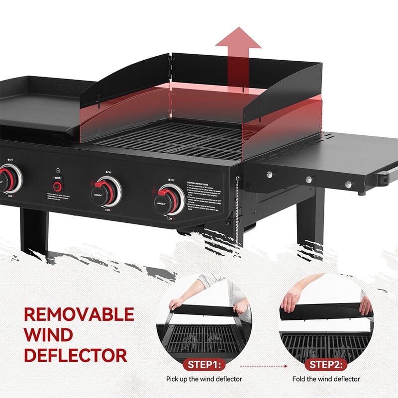 Royal Gourmet 4-Burner Gas Grill and Griddle Combo Package image number 6