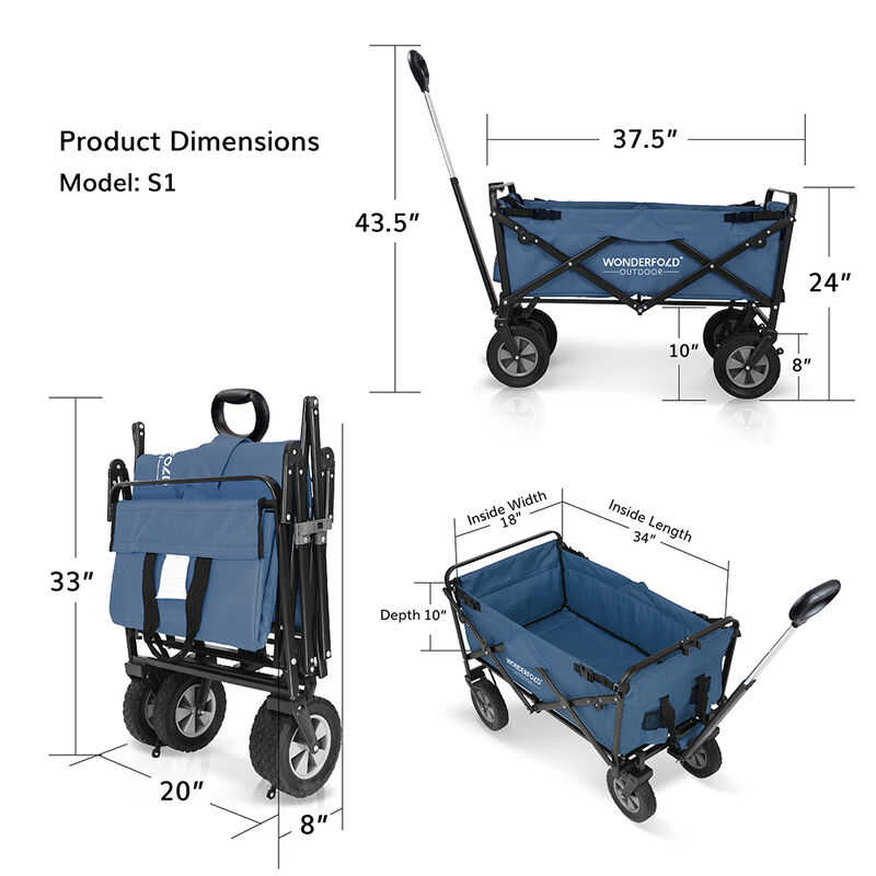 Wonderfold Outdoor S1 Utility Folding Wagon with Stand image number 11