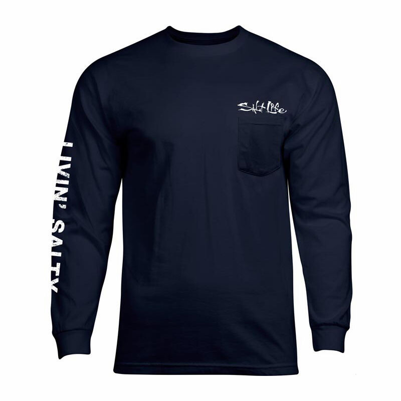 Salt Life Men's Big Shot Pocket Long-Sleeve Tee image number 2