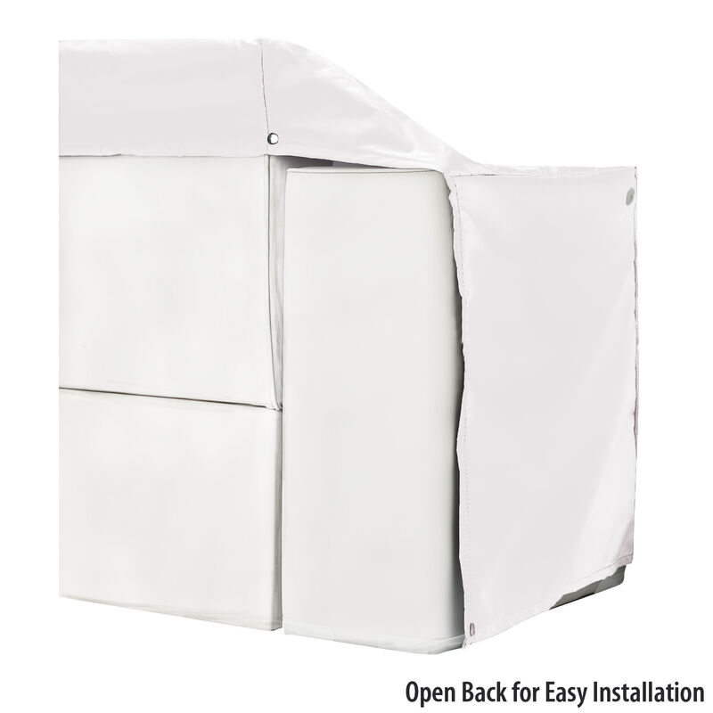 White Vinyl Pontoon Boat Lounge Seat Cover image number 2