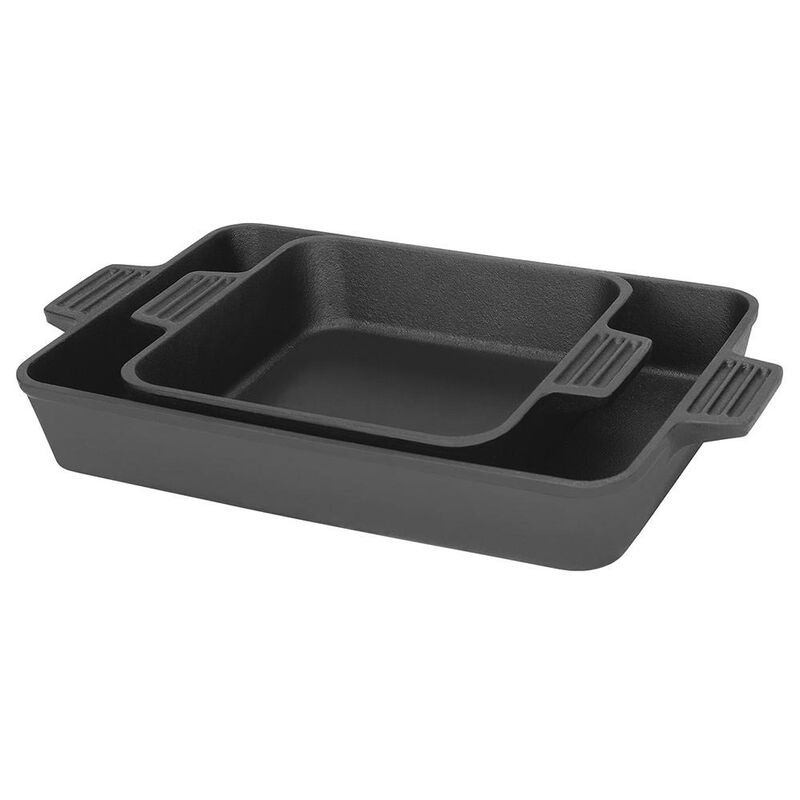Bayou Classic&reg; 2-pc Cast Iron Bakeware Set; 8-in square and 9 x 13-in pans image number 1