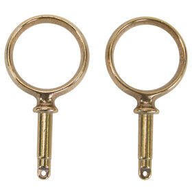 Round Oar Lock Horns, bronze 2"