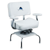 Wise Helm Chair w/Padded Arm Rests, Sailfish Logo, Quad Base, and Rod Gimbal
