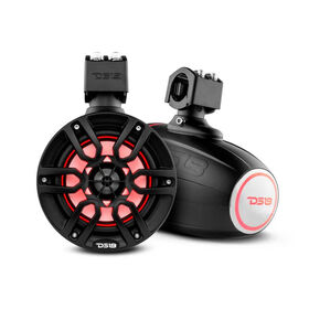 DS18 NXL-X6TP 6.5" Marine Tower Speakers with RGB LED Lights, Pair