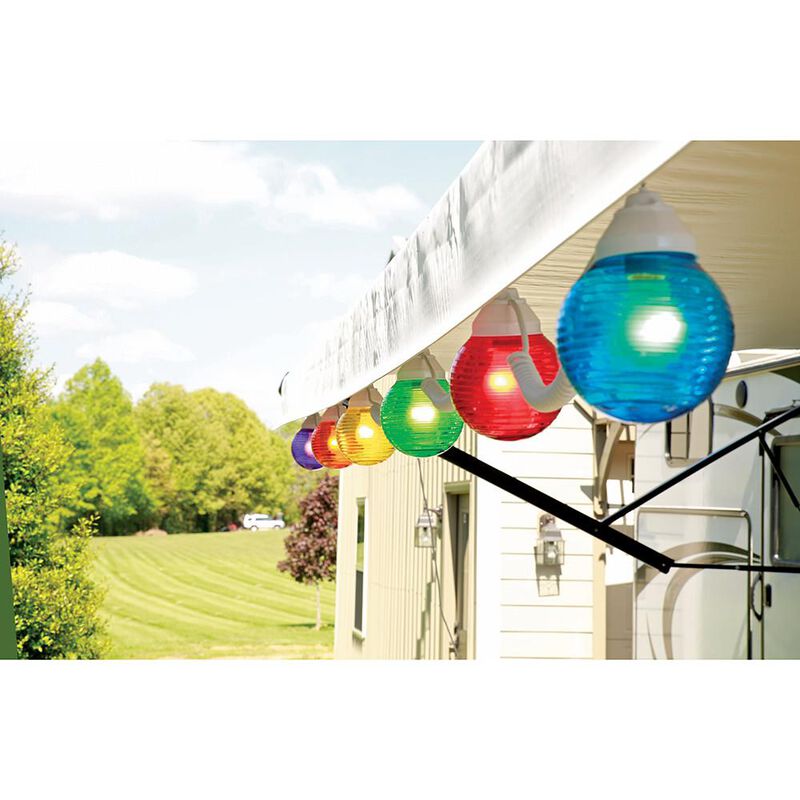 6 Multicolor Globe Lights with 30' Cord image number 1