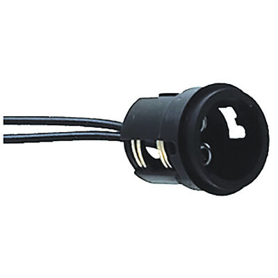 Perko Double Contact Bayonet Light Socket, Black