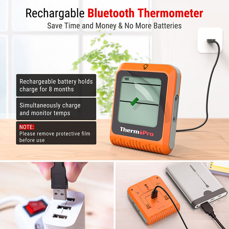 ThermoPro TP-25H2 Wireless Bluetooth Meat Thermometer with Dual Probes image number 2