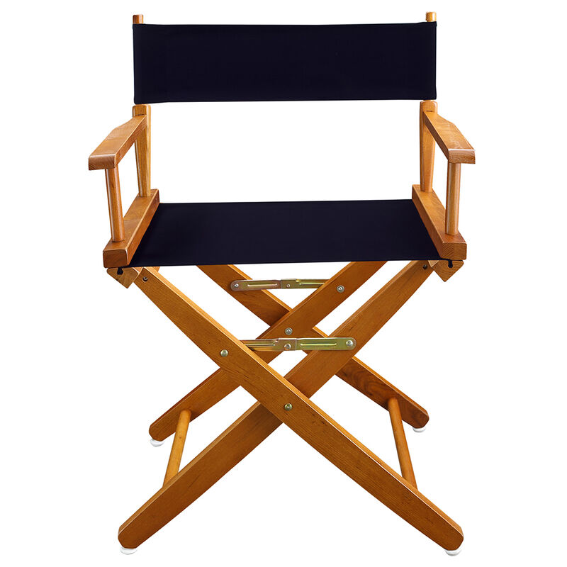 American Trails Extra-Wide Director's Chair, Mission Oak Frame, Black image number 2