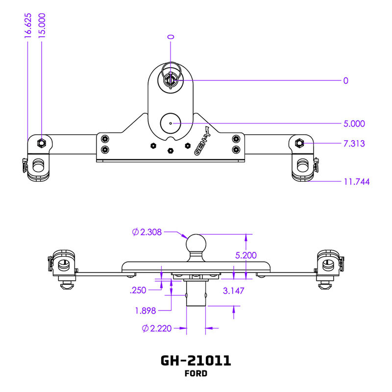 GEN-Y Hitch GoosePuck GEN 2, 2017-Current Ford image number 5