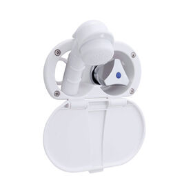 Ambassador Marine Trinidad Transom Shower, Cold Only, Small Sprayer, Arctic White