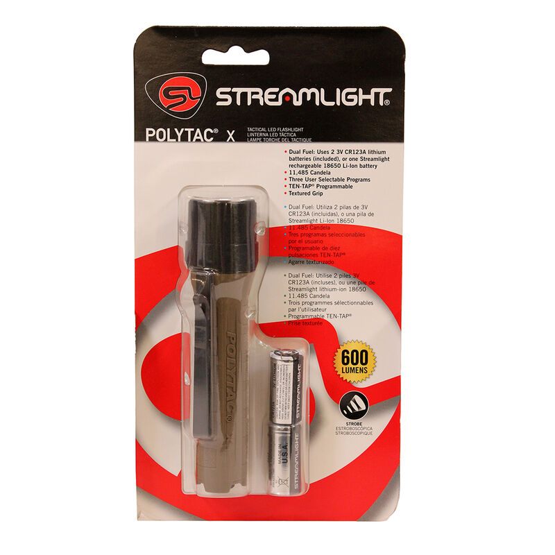 Streamlight PolyTac X Tactical LED Flashlight, Coyote image number 2