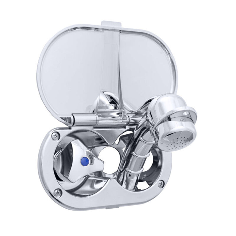 Ambassador Marine Trinidad Transom Shower, Cold Only, Small Sprayer, 10' Hose, Chrome/White image number 2