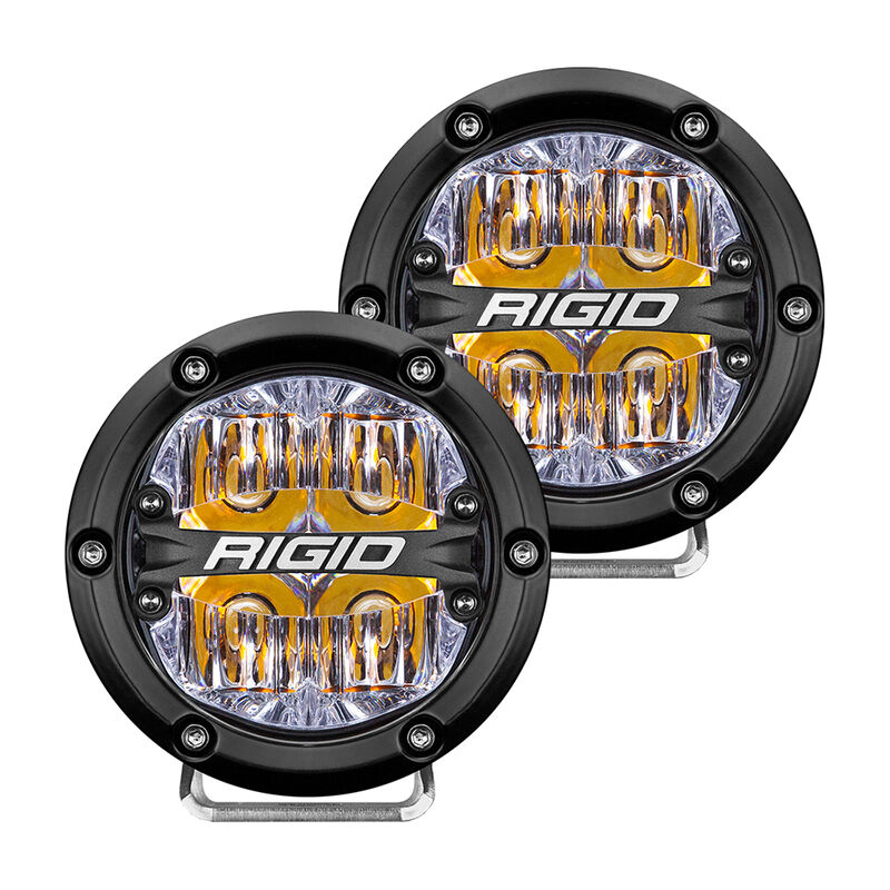 RIGID 360-Series 4" LED Off-Road Fog Light Drive Beam with Amber Backlight - Black Housing image number 1