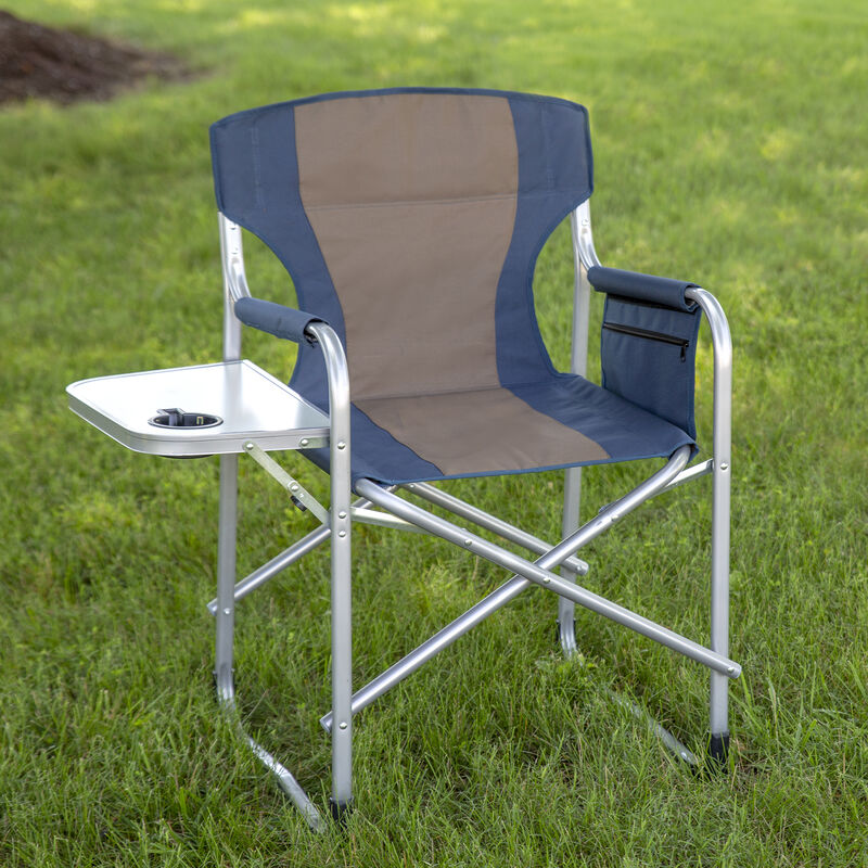 Venture Forward Director's Chair, Navy/Brown image number 9