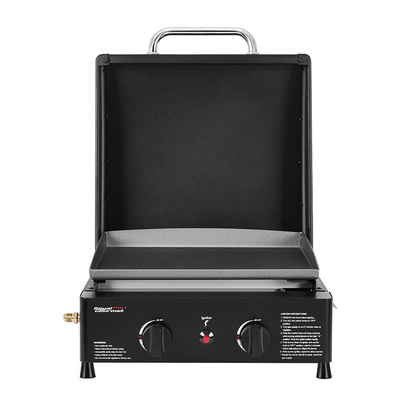 Royal Gourmet PD1502H Portable 2 Burner Gas Griddle with Hood image number 6