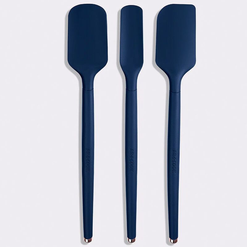 Art and Cook 3 Piece Silicone Spatula Set, Charcoal