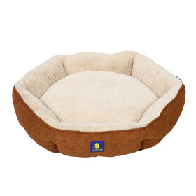 Round Bolster Pet Bed, Bronze