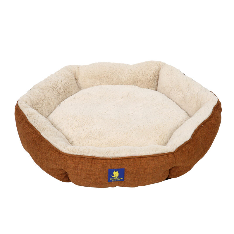 Round Bolster Pet Bed, Bronze image number 1